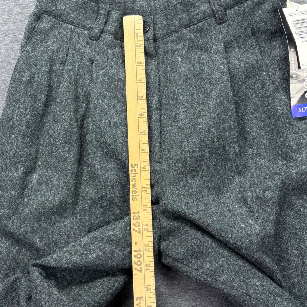 Sag Harbor Pants Womens 10 Wool Blend Pleated Cuffed Charcoal Lined Trousers NEW - Picture 8 of 16